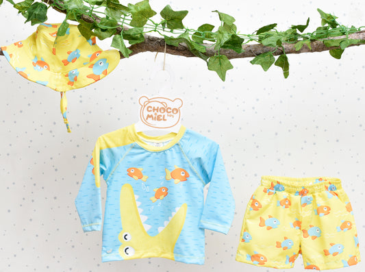 Vestido de baño cocodrilo niño