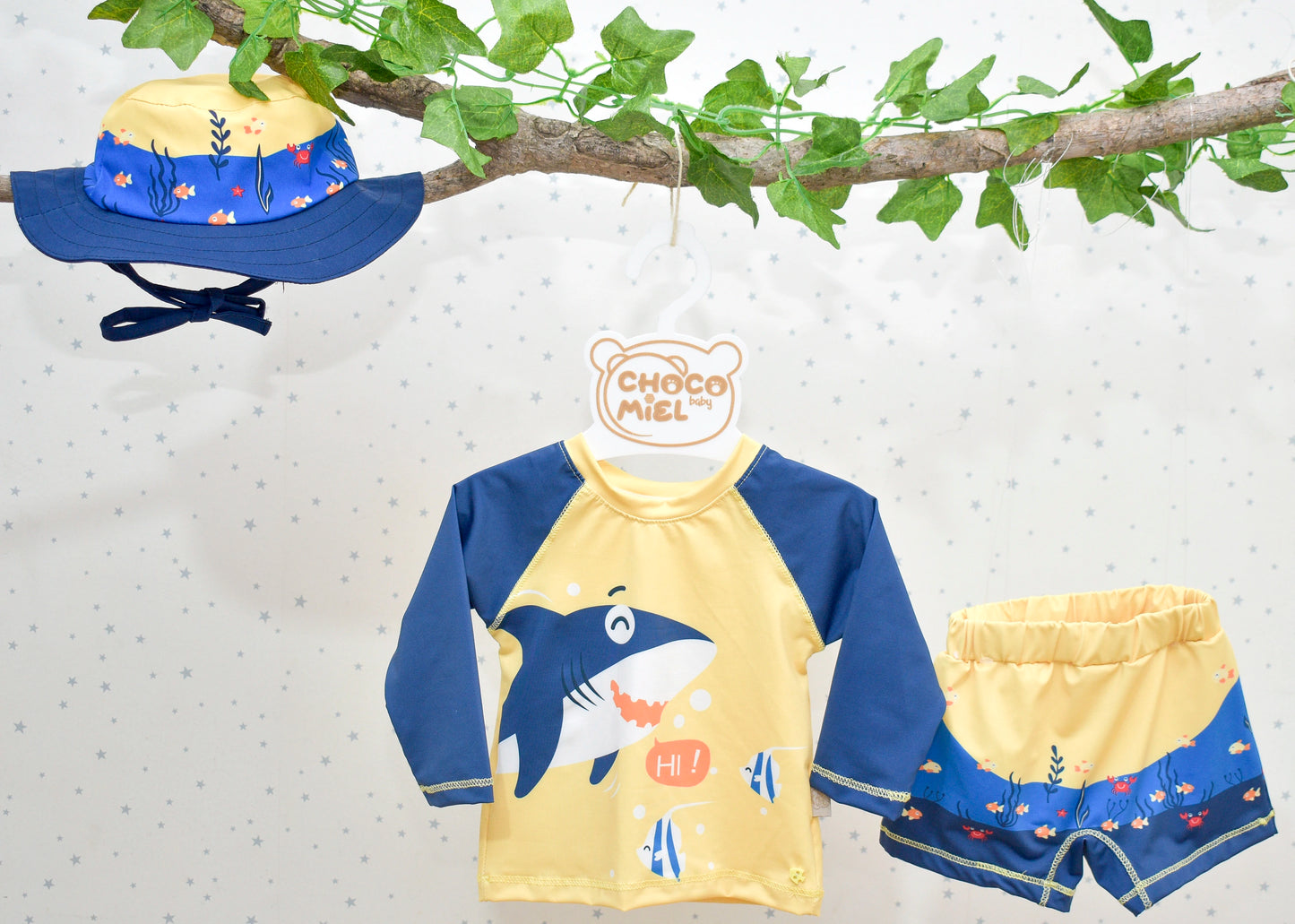 Vestido de baño tiburón niño