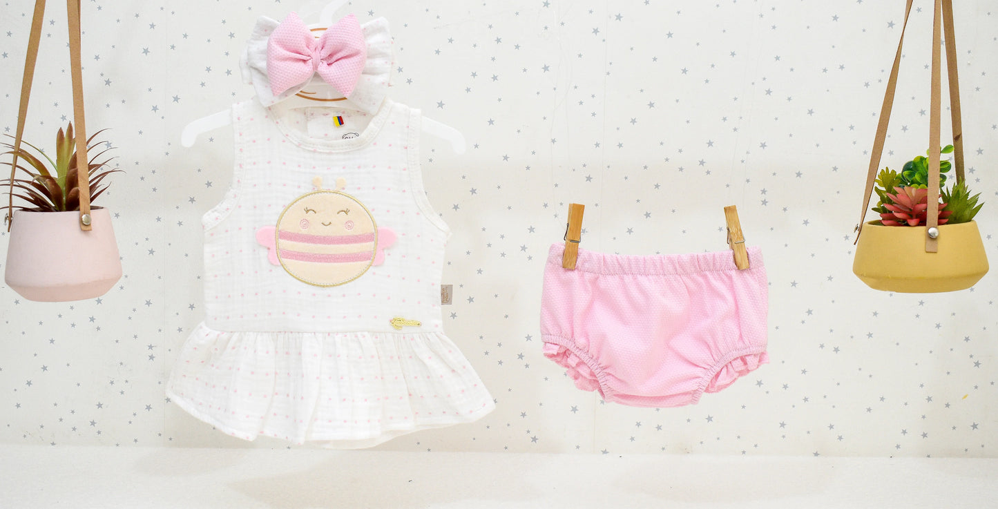 Conjunto niña abeja